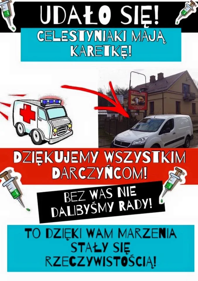 Zakup karetki dla schroniska w Celestynowie