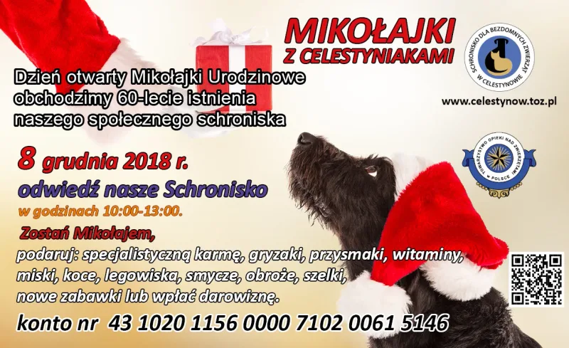Mikołajki z Celestyniakami w schronisku w Celestynowie