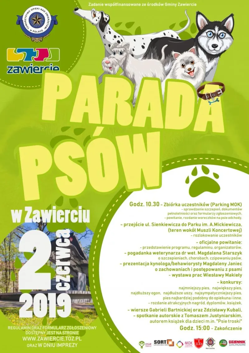 Parada Psów w Zawierciu 2019