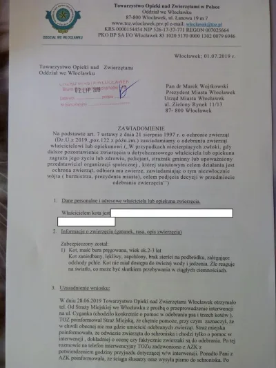 Interwencja z 28 czerwca 2019 roku