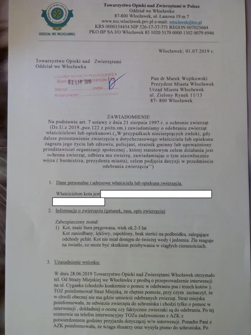 Interwencja z 28 czerwca 2019 roku