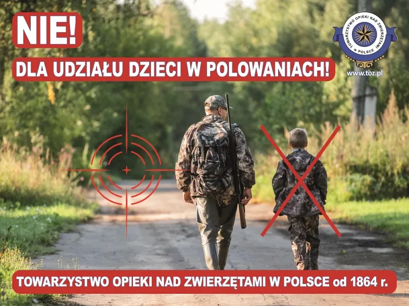 Stanowisko TOZ: przeciw udziałowi dzieci w polowaniach