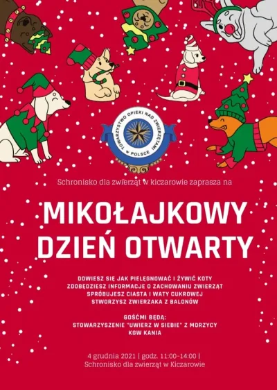 Mikołajkowy Dzień Otwarty w schronisku w Kiczarowie