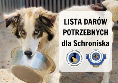Lista darów potrzebnych schronisku w Celestynowie