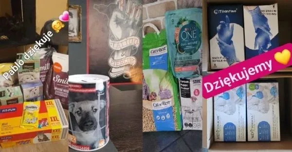 Podziękowania dla darczyńców za wsparcie