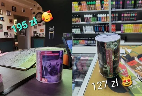 Podziękowania za wsparcie zbiórki w Trattoria Vesuvio i Vape Shop