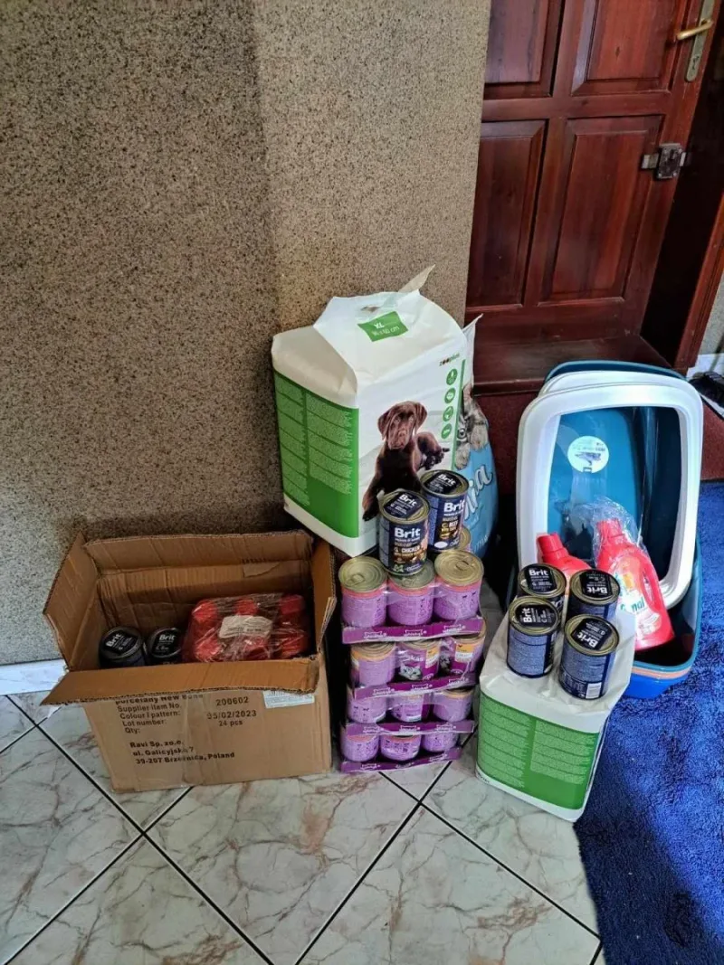 Podziękowania dla darczyńców za wsparcie Kociego Domu