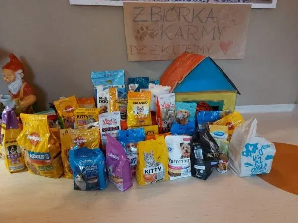 Podziękowania dla Przedszkola Wesołe Skrzaty za zbiórkę karmy