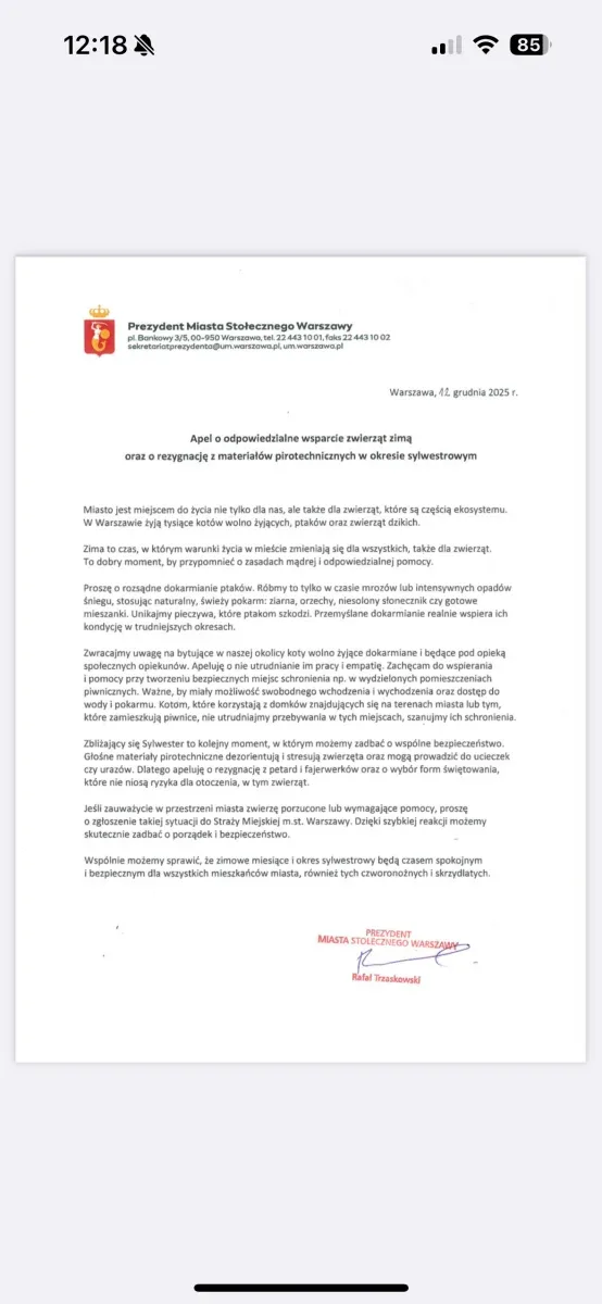 Petardy jako zagrożenie dla zwierząt