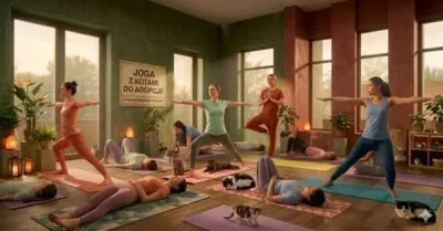 Joga z kotami do adopcji w Nowym Sączu