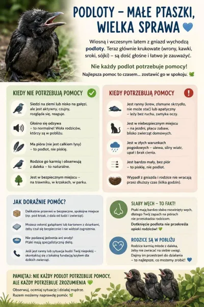 Jak pomóc podlotom wiosną i latem